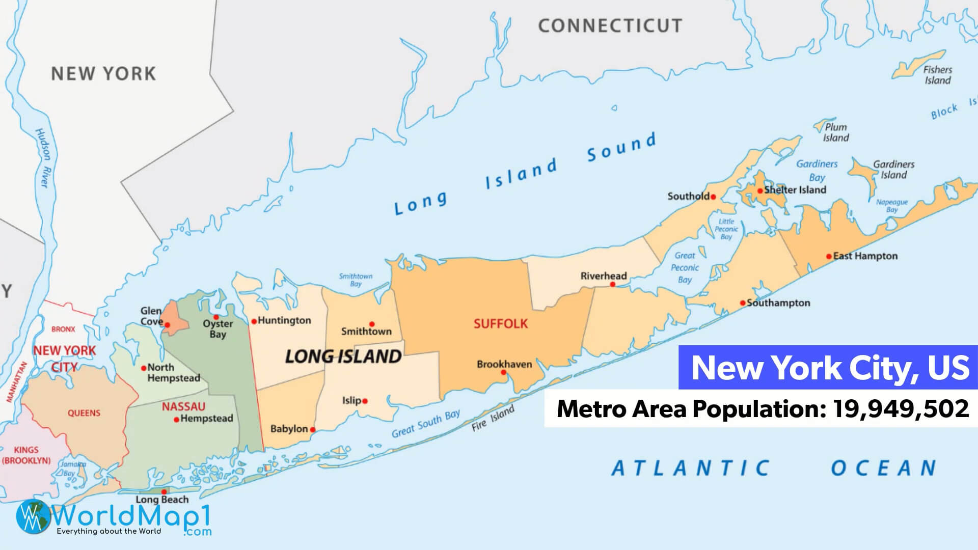 New York City Map and Population